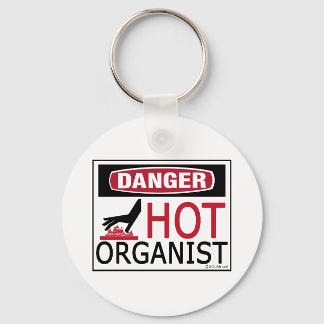 Hot Organist Keychain (Front)