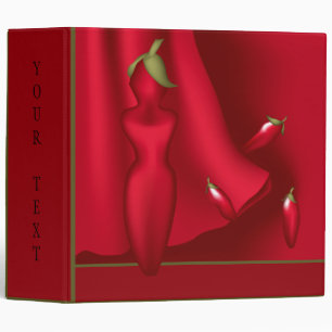 Hot Passionate Chili Pepper Woman Recipe Binder
