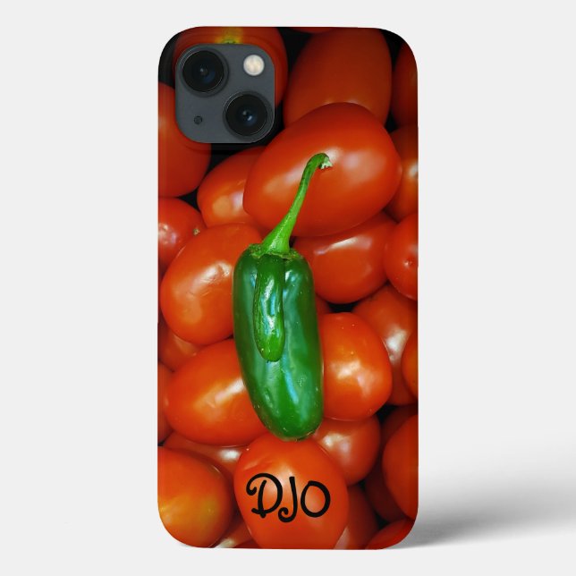 Hot Pepper Cool Tomato Personalized Case-Mate iPhone Case (Back)