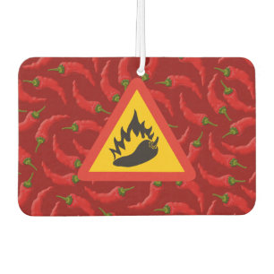 Hot pepper danger sign air freshener