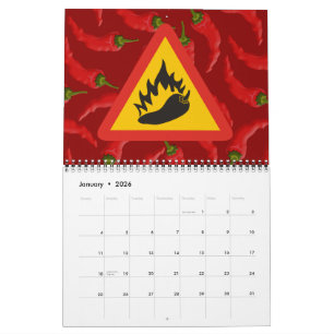 Hot pepper danger sign calendar