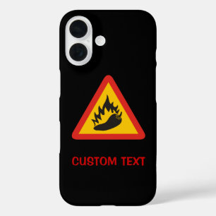 Hot pepper danger sign iPhone 16 case