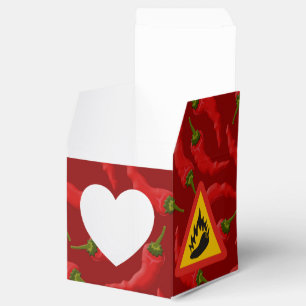 Hot pepper danger sign favor box