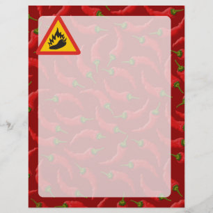 Hot pepper danger sign flyer