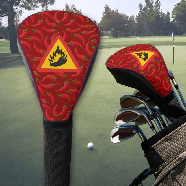 Hot pepper danger sign golf head cover (Creator Uploaded)
