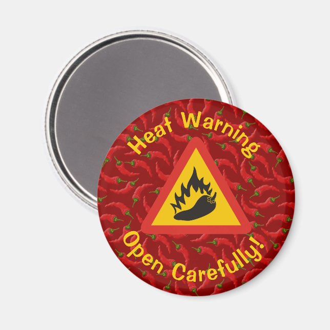 Hot Pepper Danger Sign Magnet (Front/Back)