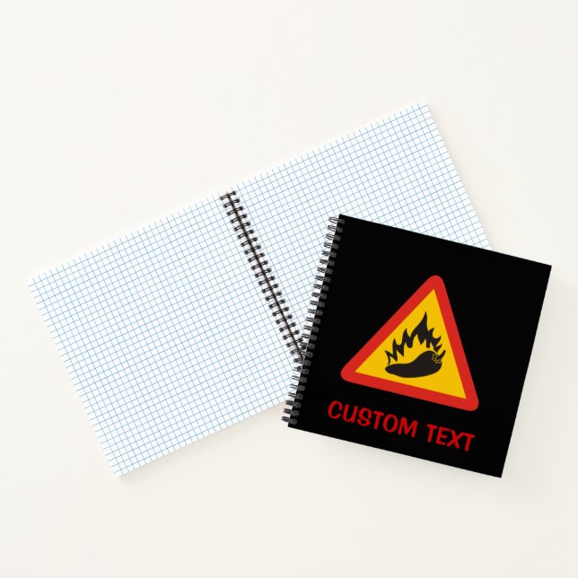 Hot pepper danger sign notebook (Inside)