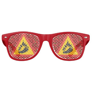 Hot pepper danger sign retro sunglasses