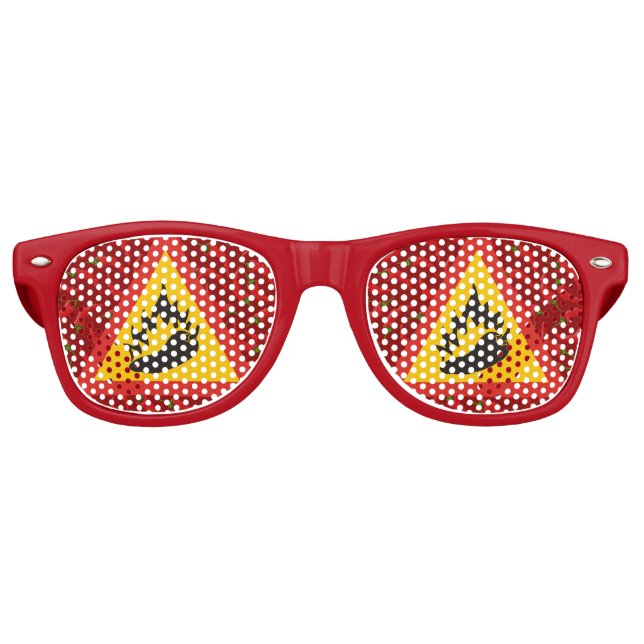Hot pepper danger sign retro sunglasses (Front)