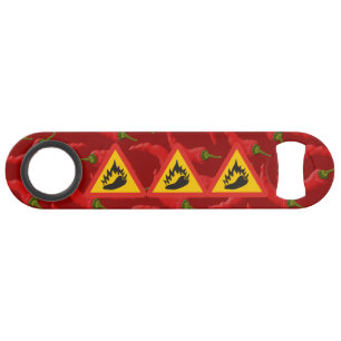 Hot pepper danger sign speed bottle opener