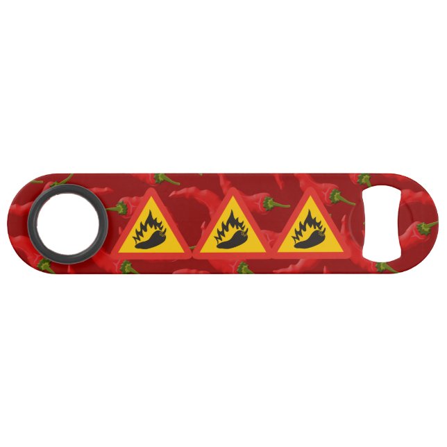 Hot pepper danger sign speed bottle opener (Front (Horizontal))