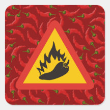 Hot pepper danger sign