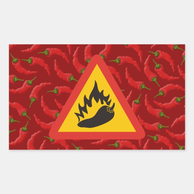 Hot pepper danger sign sticker (Front)