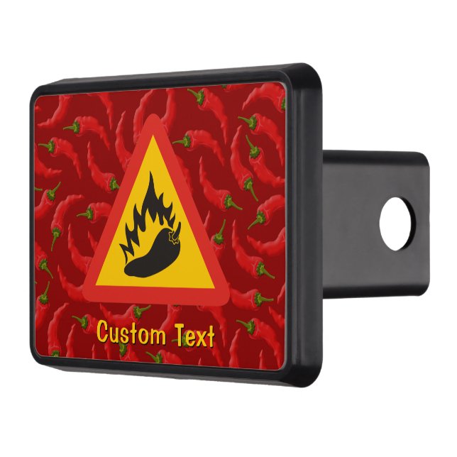 Hot Pepper Danger Sign Trailer Hitch Cover (Left)