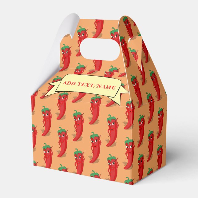 Hot Pepper Diva Custom Name Favor Box (Front Side)