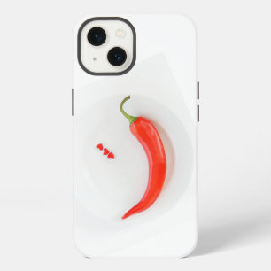 Hot pepper Hearts white red iPhone 13 Case