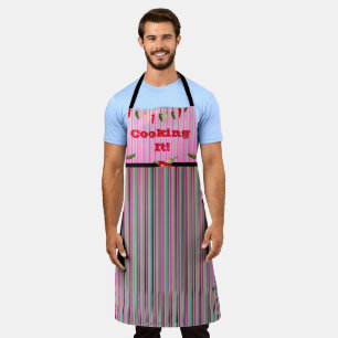Hot Peppers Barbeque Time Apron