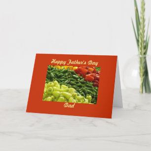 Hot Peppers Bonne Fête des pères Papa Carte de voe