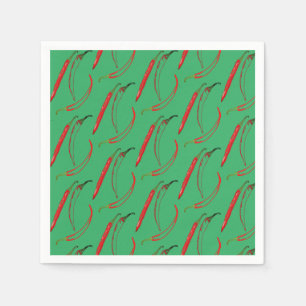 Hot Peppers Chili Plants Napkin