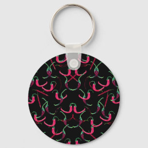 Hot Peppers Custom background Keychain