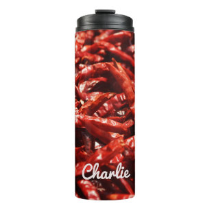Hot Peppers custom name tumbler