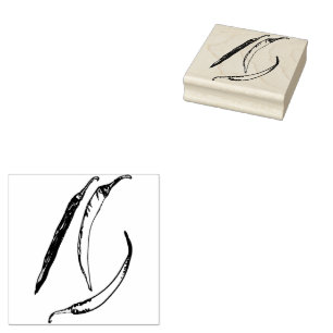 Hot peppers  rubber stamp