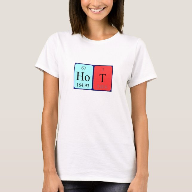 Hot periodic table name shirt (Front)