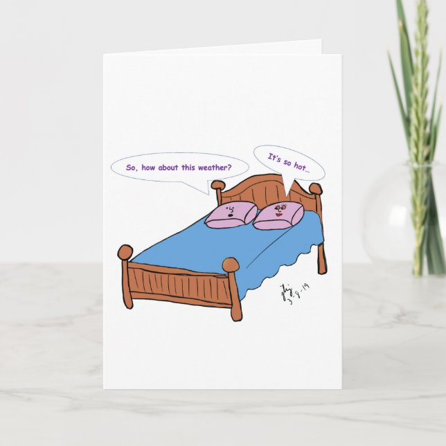 Hot Pillow Talk greeting card (Front)