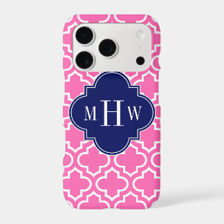 Hot Pink#2 Wht Moroccan #6 Navy 3 Initial Monogram