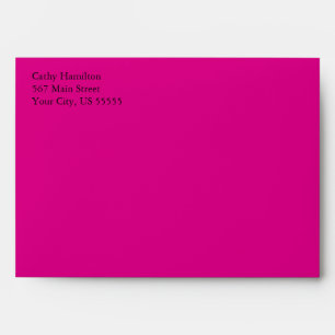 Hot Pink A7 5x7 Custom Pre-addressed Envelopes