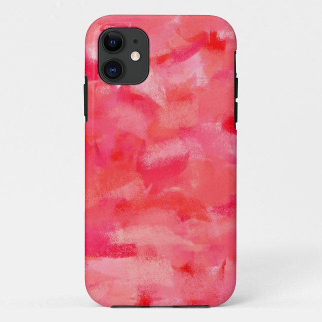 Hot Pink Abstract Art Painting 4 Case-Mate iPhone Case (Back)