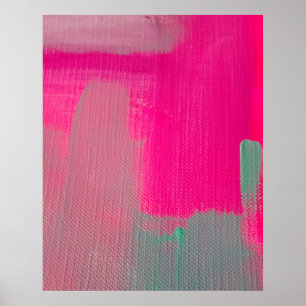 Hot Pink Abstract  Poster