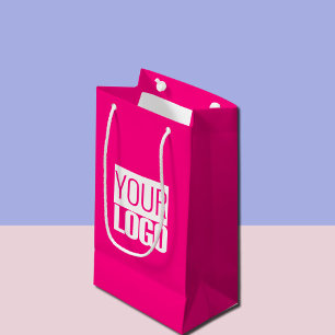 Hot Pink - add bold logo  Small Gift Bag