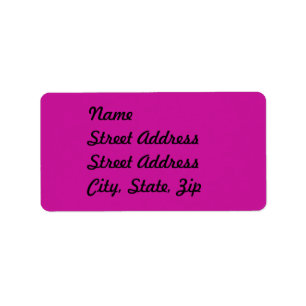 Hot Pink  Address Sticker