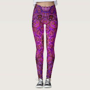 Hot Pink All-Over-Print Leggings
