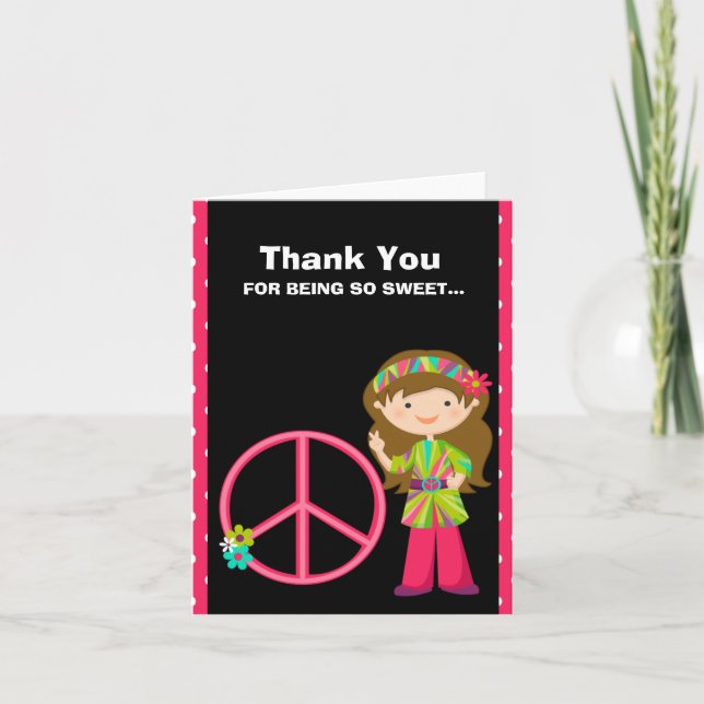 Hot Pink and Black and White Zebra Thank You (Front)