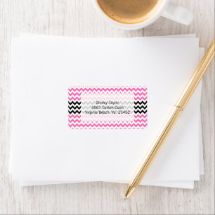 Hot Pink and Black Chevron by Shirley Taylor Label