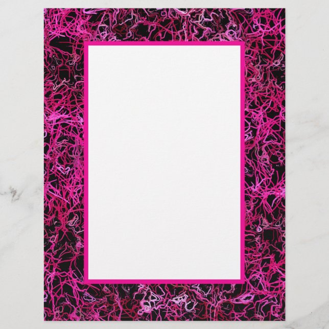 Hot Pink and Black Letterhead (Front)