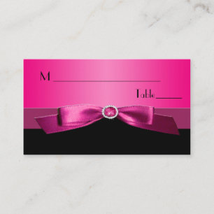 Hot Pink and Black Placecards