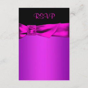 Hot Pink and Black RSVP