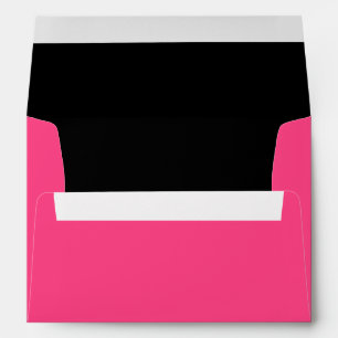 Hot Pink and Black Wedding A7 Envelopes