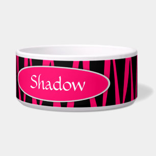 Hot Pink and Black Zebra Stripes Personalized