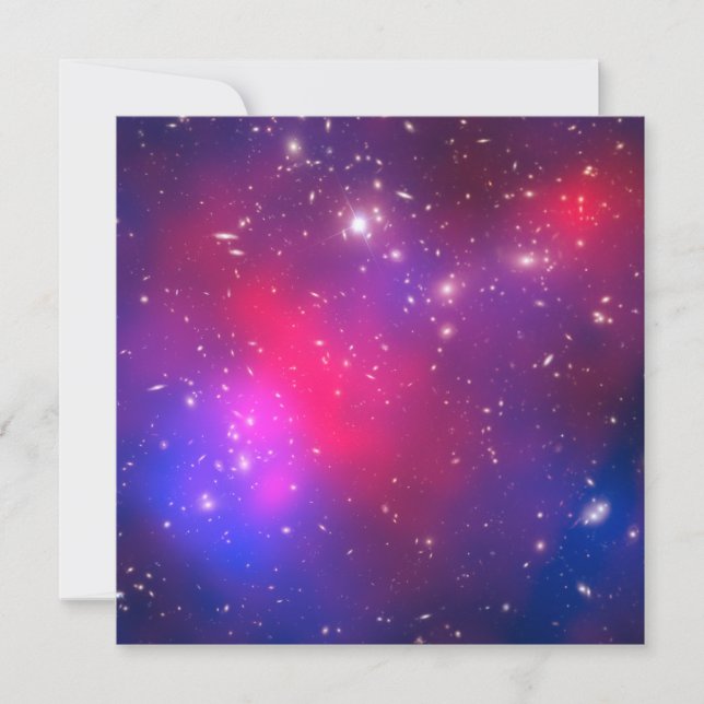 Hot Pink and Blue Celestial Space Photo Blank (Front)