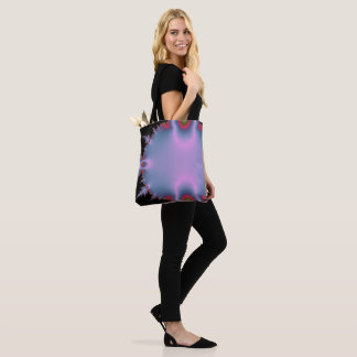 Hot Pink and Blue Fractal Tote Bag