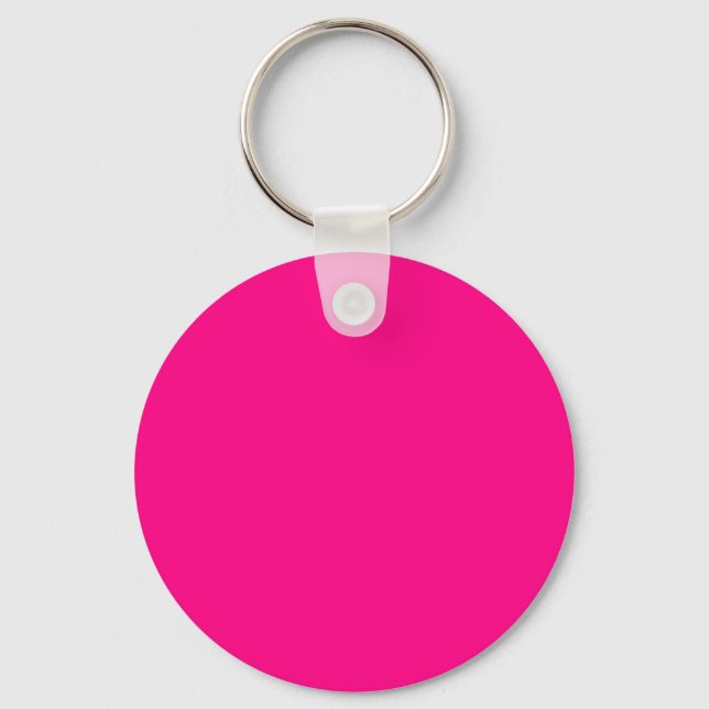 Hot Pink and Customizable Keychain (Front)
