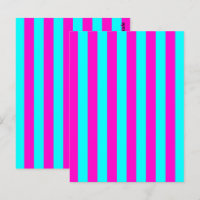 Hot Pink And Cyan Blue Green Turquoise Stripes