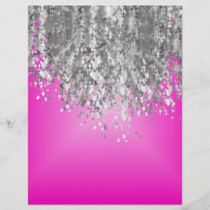 Hot pink and faux glitter flyer