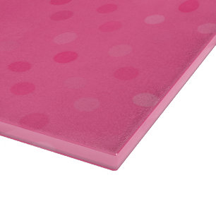 hot pink and french rose pink polka dots cutting board