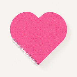 hot pink and french rose pink polka dots notebook