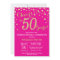 Hot Pink and Gold Surprise 50th Birthday Diamond